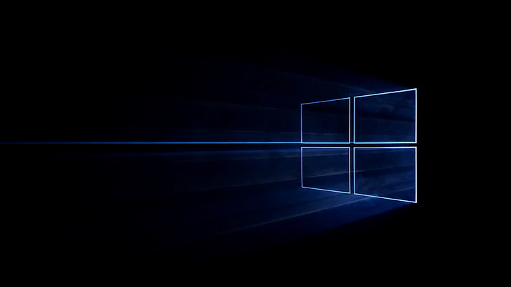 papier peint bleu, Windows, Windows 10, Microsoft, Fond d'écran HD