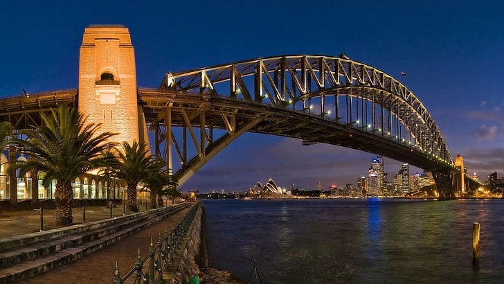 Bridges, Sydney Harbour Bridge, Australia, Lavender Bay, Sydney Harbour, Sydney Opera House, HD wallpaper