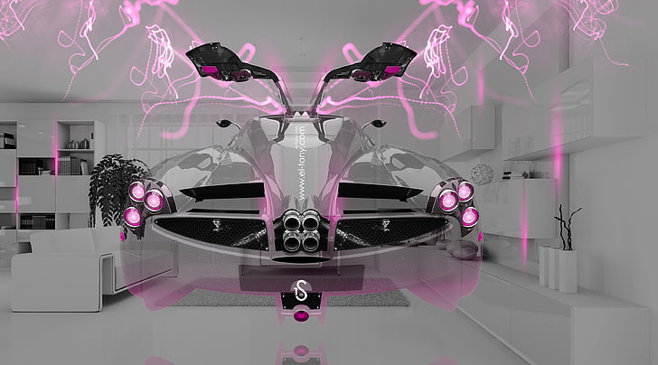 Pagani Huayra Fantasy Crystal Home Fly Car ..., Aero, Креатив, HD обои