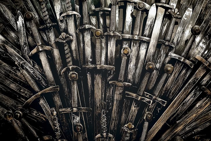 The throne, The Iron Throne, swords, games of thrones, Iron, Iron Throne, fantasy • fiction • film • movie •, HD wallpaper