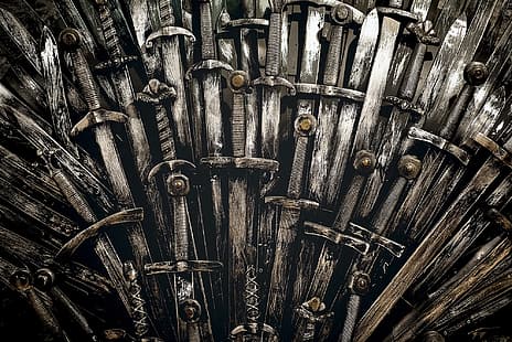 Le trône, Le trône de fer, épées, jeux de trônes, Fer, Trône de fer, fantaisie • fiction • film • film •, Fond d'écran HD HD wallpaper