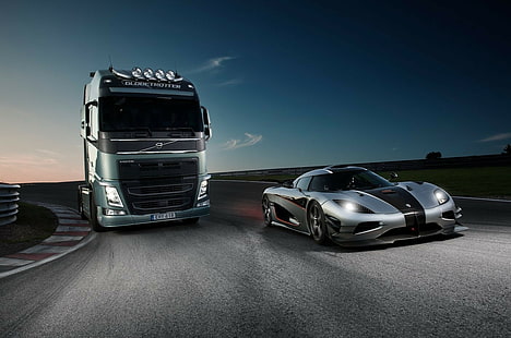 Koenigsegg, Volvo, samochód, Szwecja, Koenigsegg Agera, ciężarówka, Tapety HD HD wallpaper