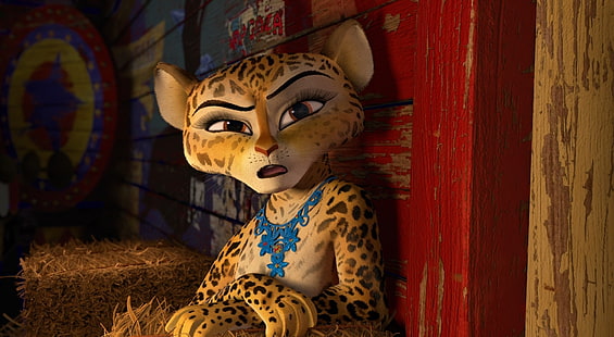 Madagaskar 3 Gia, leopard karaktär illustation, tecknade serier, Madagaskar, HD tapet HD wallpaper