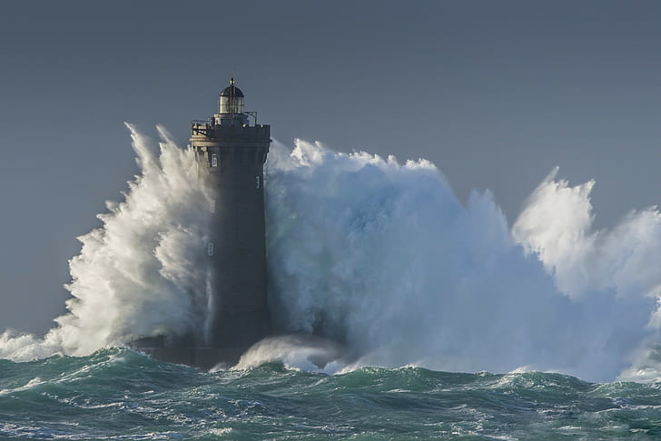 Leuchtturm, Wellen, Wasser, HD-Hintergrundbild
