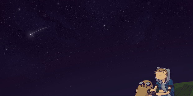 Ilustración de Finn y Jake, Hora de Aventuras, Finn el Humano, Jake el Perro, Fondo de pantalla HD HD wallpaper