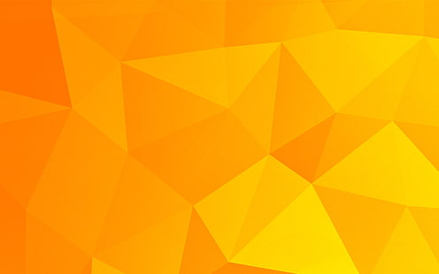 poli basso, arancione, arte digitale, forme, linee, astratto, Sfondo HD HD wallpaper