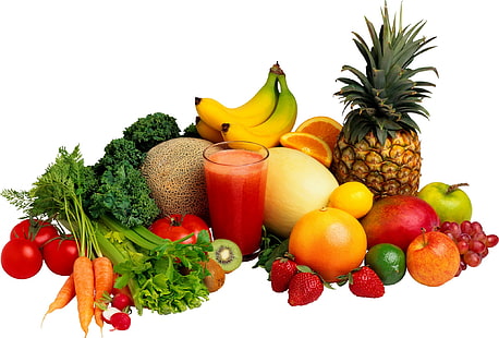 assorted-variety fruit lot, vegetables, fruit, juice, variety, HD wallpaper HD wallpaper