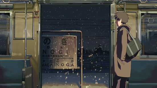 Макото Синкай, аниме, 5 сантиметров в секунду, HD обои HD wallpaper