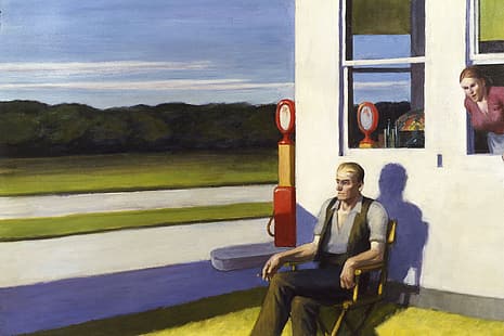 1956 Edward Hopper, Four Lane Road, HD-Hintergrundbild HD wallpaper