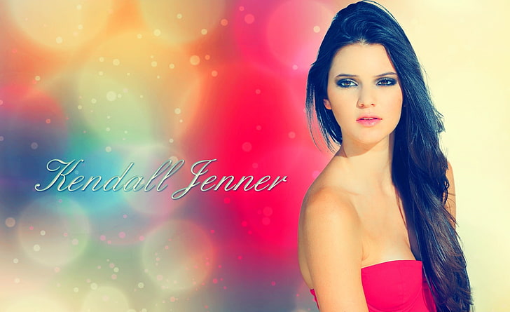 Kendall Jenner, Kendall Jenner mit Textüberlagerung, Models, Sonstige, HD-Hintergrundbild