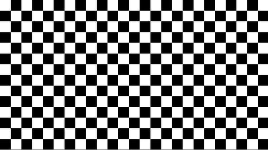 مجردة ، مربعة ، أسود وأبيض ، لوحة شطرنج، خلفية HD HD wallpaper