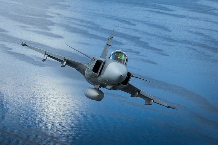 Реактивные истребители, Saab JAS 39 Gripen, Самолет, Реактивный истребитель, Боевой самолет, HD обои