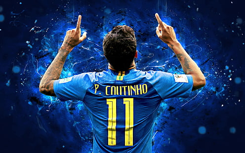 축구, Philippe Coutinho, 브라질, HD 배경 화면 HD wallpaper