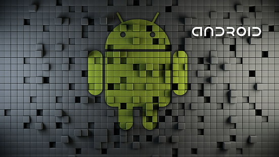 3D, Android, Android логотип, HD обои HD wallpaper