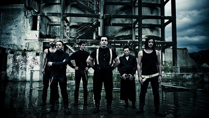 regata preta masculina, Rammstein, música, banda, HD papel de parede