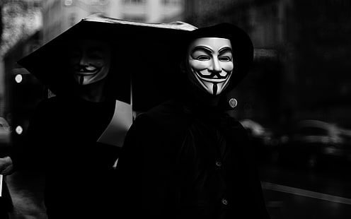 Guy Fawkes mask, Anonymous, HD wallpaper HD wallpaper