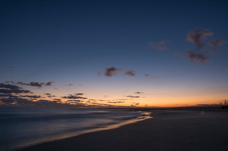 puesta de sol en la playa, mar, puesta de sol, playa, amanecer, mañana, Egipto, matruh, larga exposición, nubes, naturaleza, cielo, atardecer, al aire libre, Fondo de pantalla HD