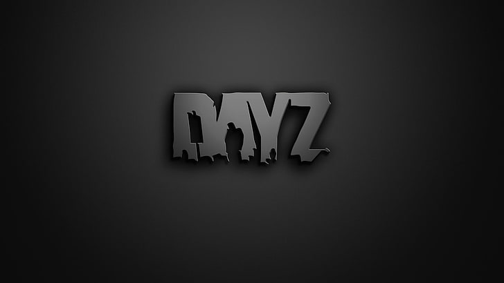 DayZ, videospel, minimalism, svartvit, typografi, konstverk, HD tapet