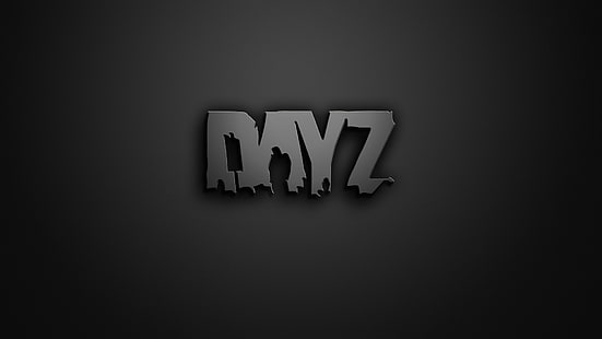 DayZ, videospel, minimalism, svartvit, typografi, konstverk, HD tapet HD wallpaper