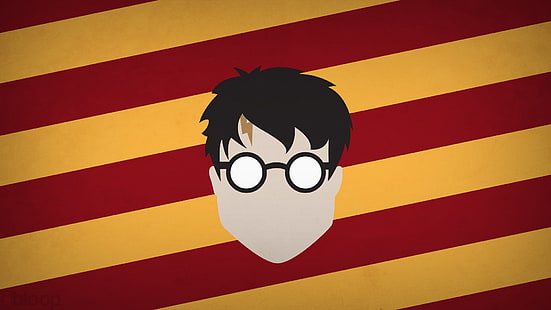 Icono de Harry Potter, héroe, Harry Potter, mago, rayas, Blo0p, minimalismo, Fondo de pantalla HD HD wallpaper