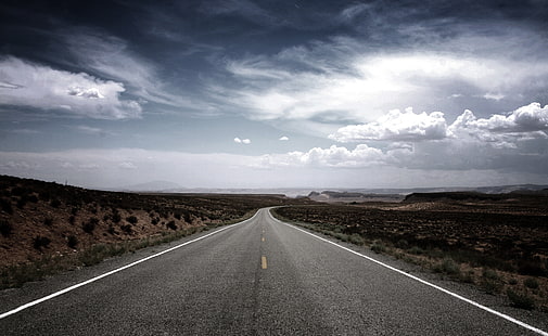 Long Road Ahead, gray concrete road, Nature, Landscape, Road, Long, Ahead, HD wallpaper HD wallpaper