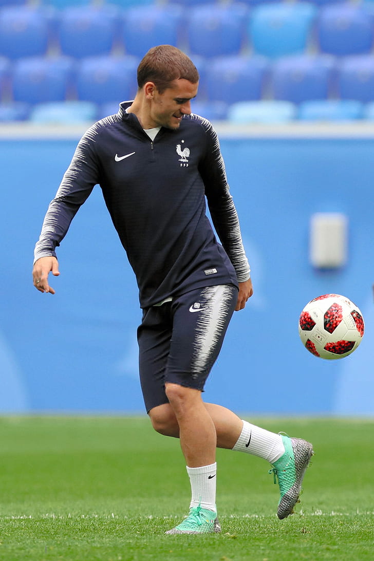 Antoine Griezmann, piłka nożna, piłka nożna, Francja, Francuski Związek Piłki Nożnej, Mistrzostwa Świata FIFA, Tapety HD, tapety na telefon