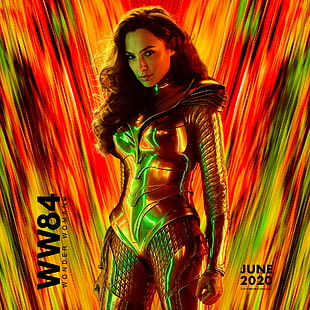 Wonder Woman, флаер, Gal Gadot, DC Universe, плакат, супергероини, Armored, HD тапет HD wallpaper