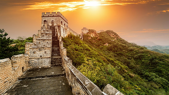 руини, древен, Bejing, облак, откос, туризъм, сграда, Китай, планина, небе, укрепление, древна история, Велика стена, туристическа атракция, Велика китайска стена, историческо място, забележителност, HD тапет HD wallpaper
