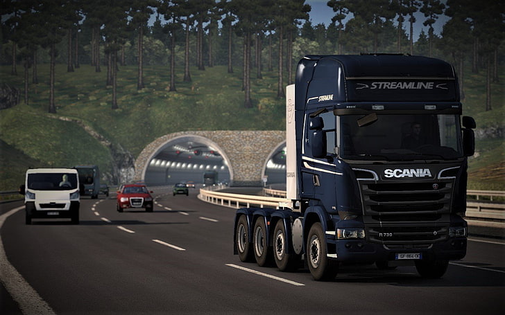 American Truck Simulator, Euro Truck Simulator 2, Scania, ciężarówki, Wallhaven, Tapety HD