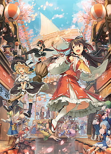 аниме, Touhou, HD тапет HD wallpaper