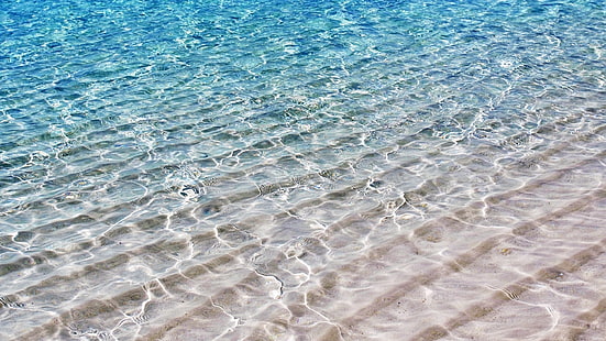 море, чистая вода, синий, волны, HD обои HD wallpaper