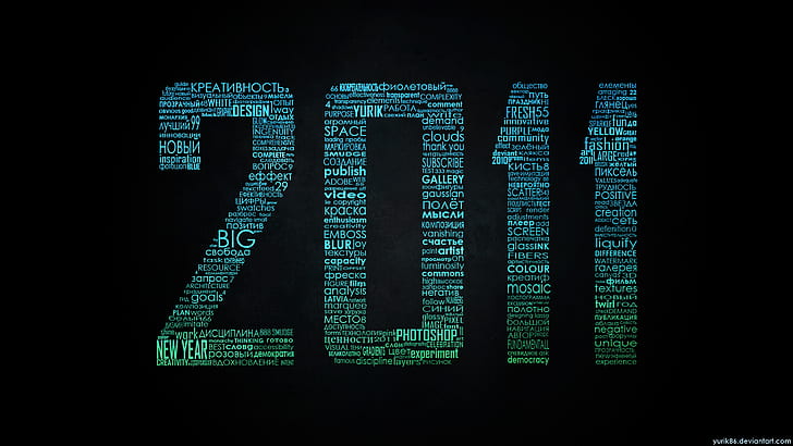 2011 typografi, 2011, nytt år, typografi, HD tapet