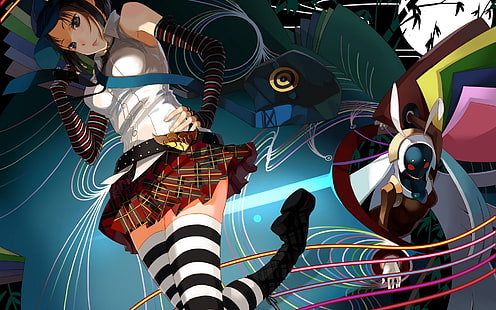 animierte Frau in weißer und roter Schuluniform, Anime, Overknee, Persona 3, Persona 4, Marie (Persona 4), Persona-Serie, HD-Hintergrundbild HD wallpaper