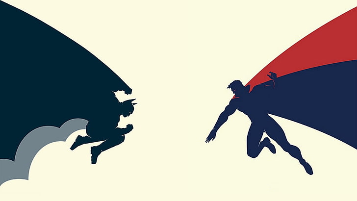 خلفية رقمية سوبرمان ضد باتمان ، باتمان ضد سوبرمان: فجر العدل ، باتمان ، سوبرمان ، كاريكاتير ، دي سي كوميكس ، دوري العدالة، خلفية HD