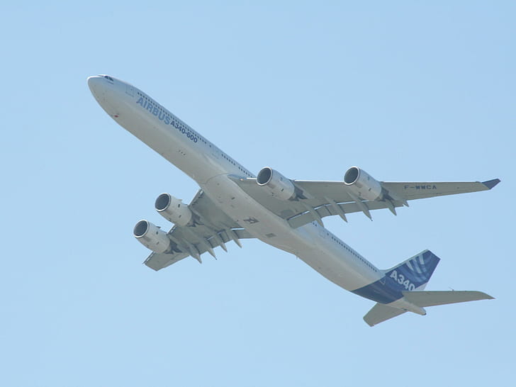 Airbus A340, pesawat terbang, pesawat terbang, pesawat terbang, pesawat udara, pesawat terbang, Wallpaper HD