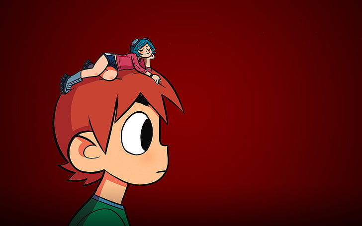 red hair male cartoon character, Scott Pilgrim vs. the World, Scott Pilgrim, comic art, HD wallpaper
