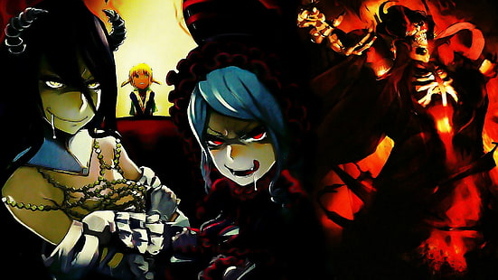 Аниме, Overlord, рокля на Ainz Ooal, Albedo (Overlord), Overlord (Anime), Shalltear Bloodfallen, HD тапет HD wallpaper