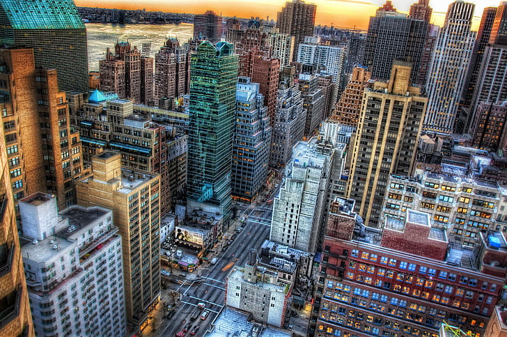 city، New York City، USA، cityscape، HDR، خلفية HD