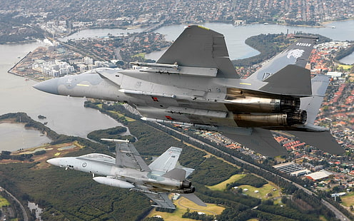 Düsenjäger, Militärflugzeug, Militär, Flugzeug, F-15 Eagle, HD-Hintergrundbild HD wallpaper