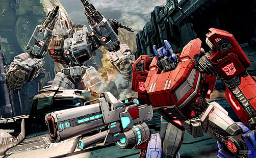 Transformers FOC - Optimus และ Metroplex, ภาพตัดปะ Optimus Prime, เกม, เกมอื่น ๆ , วิดีโอเกม, วอลล์เปเปอร์ HD HD wallpaper