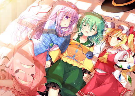 Anime, Touhou, Flandre Scarlet, Hata no Kokoro, Koishi Komeiji, HD-Hintergrundbild HD wallpaper