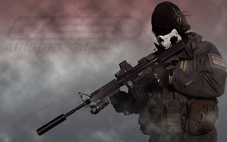 Airsoft Call of Duty Airsoft Ghost Entertainment Other HD Art , Guns, Call of Duty, Airsoft, Rifles, HD wallpaper