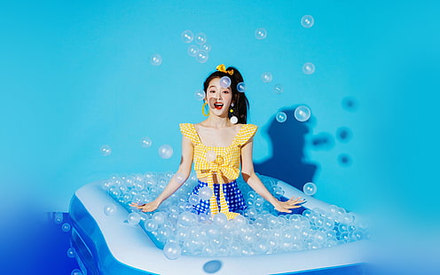 blau, tussi, redvelvet, kpop, sommer, water, HD-Hintergrundbild HD wallpaper