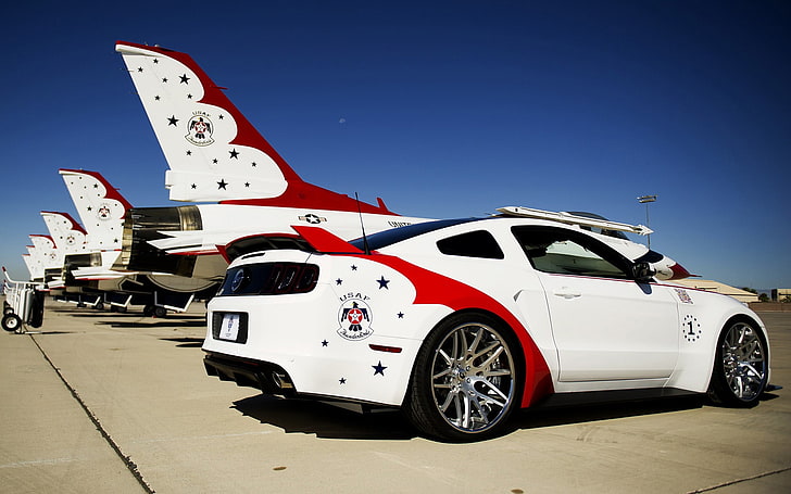 автомобил, Ford, Ford Mustang, Ford Mustang GT, Ford Mustang GT US AirForce Edition, HD тапет
