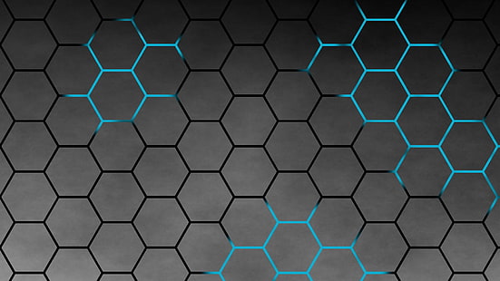 honeycomb, digital art, digital, artwork, HD wallpaper HD wallpaper