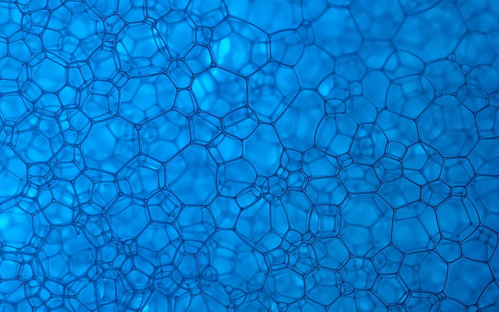 illustration de molécules bleues, fond, modèle, ligne, forme, texture, Fond d'écran HD