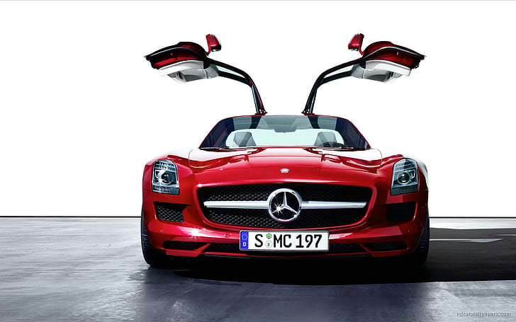 2011 Mercedes Benz SLS 2, red mercedes benz sport car, 2011, mercedes, benz, cars, mercedes benz, HD wallpaper