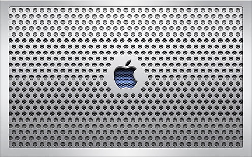 Logo Apple, tecnologia, Apple, Apple Inc., arte digitale, griglia, motivo, Sfondo HD HD wallpaper