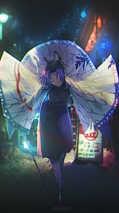  Kochou Shinobu, Japan, signature, anime, anime girls, Kimetsu no Yaiba, HD wallpaper HD wallpaper