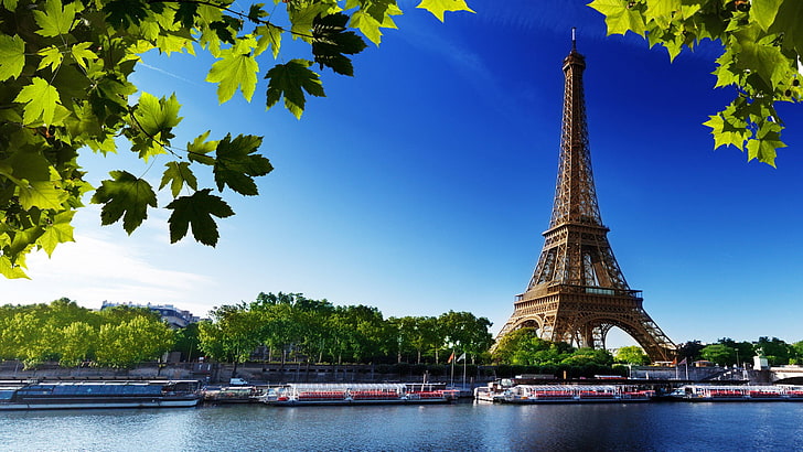 Menara Eiffel, Paris, Menara Eiffel, Paris, Prancis, Wallpaper HD
